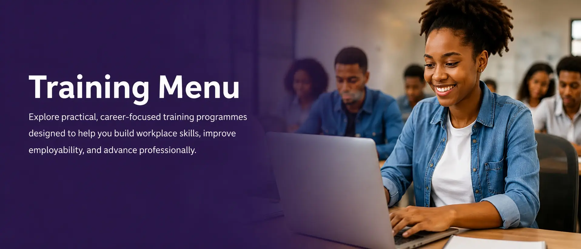 Training Menu - career-focused training programmes at Bright Path Training Institute